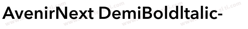 AvenirNext DemiBoldltalic字体转换